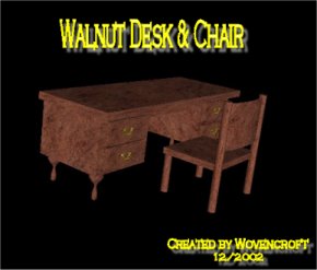 Walnut Desk & Chair